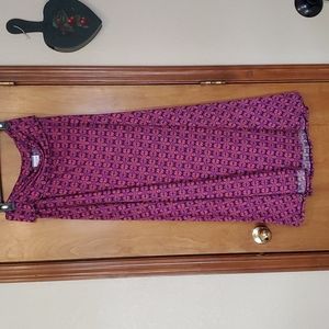 LuLaRoe pink and purple maxi skirt, size m